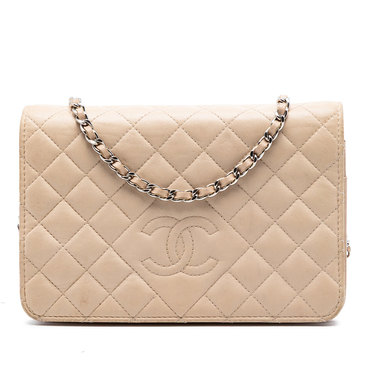Chanel CC Matelassé Cuir d’agneau Diamond Wallet on Chain