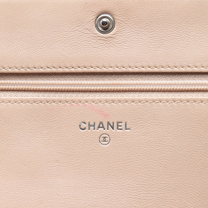 Chanel CC Matelassé Cuir d’agneau Diamond Wallet on Chain