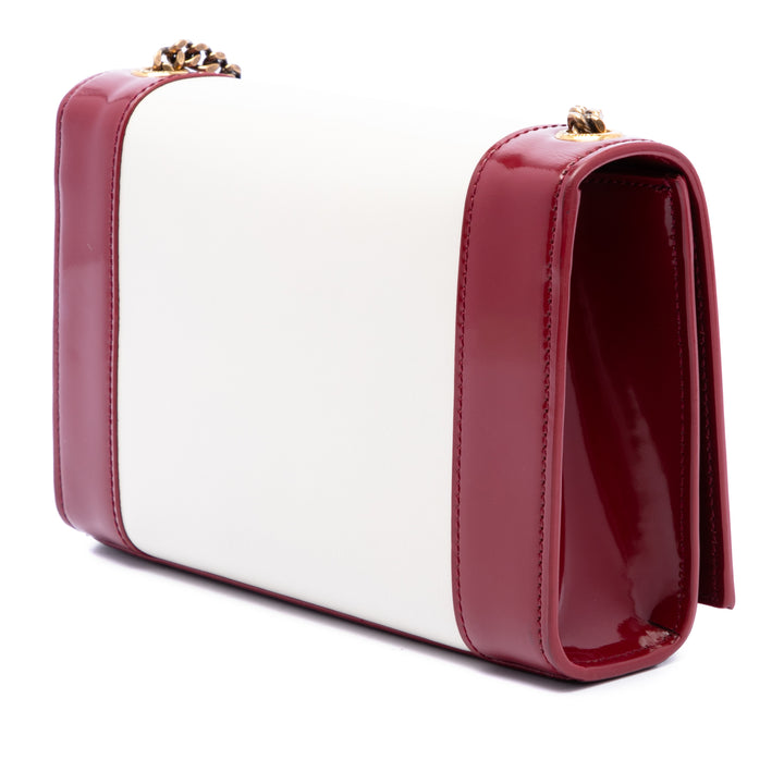 Saint Laurent Bicolore et Kate Chaîne Sac Petit Cuir d'agneau Blanc – vue 2 – GABY PARIS