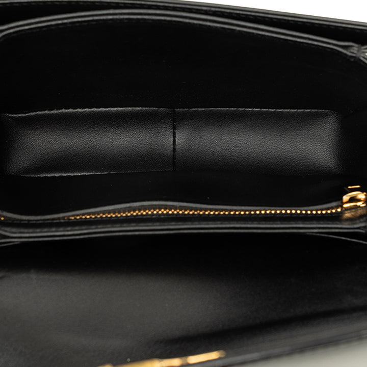 Celine brillant Triomphe Sac Teen Cuir de veau Noir – vue 4 – GABY PARIS