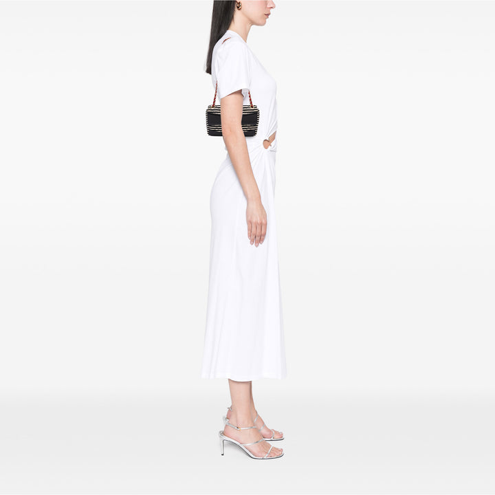Small Quilted Jersey Coco Sailor Single Flap White - Gaby Paris