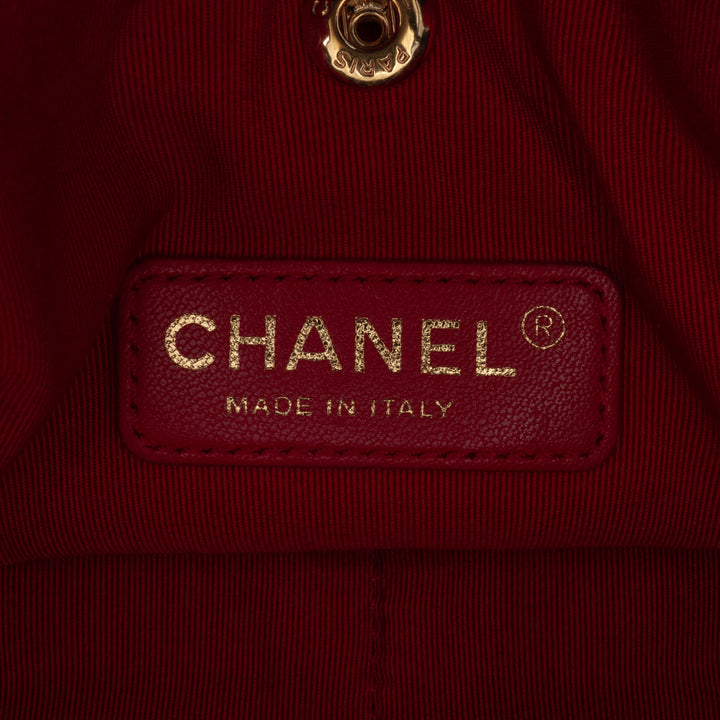 Chanel Small Quilted Jersey Coco Sailor Simple rabat Blanc