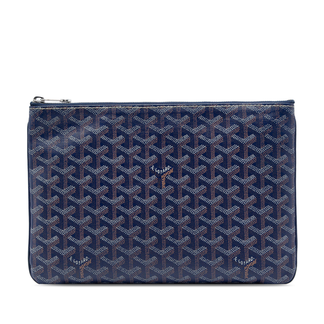 Goyard Pochette Senat Goyardine MM Bleu – vue principale – GABY PARIS