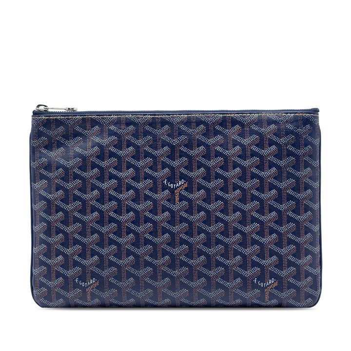 Goyard Pochette Senat Goyardine MM Bleu – vue principale – GABY PARIS