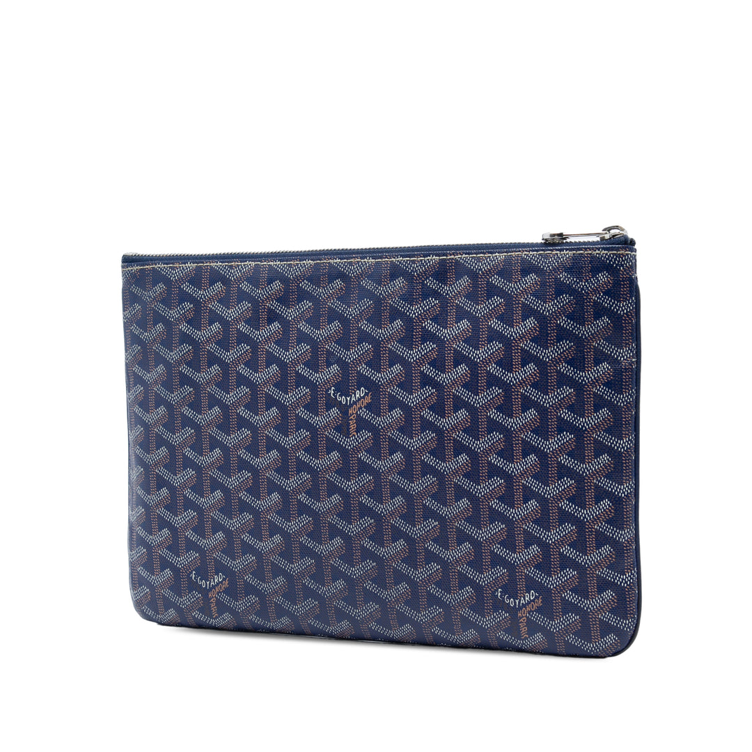 Goyard Pochette Senat Goyardine MM Bleu – vue 2 – GABY PARIS