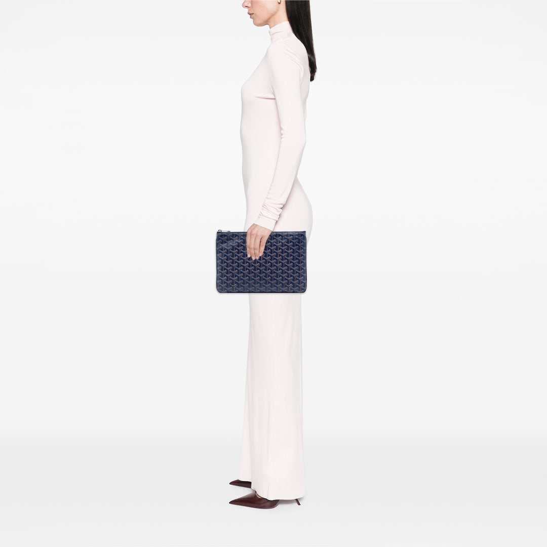 Goyard Pochette Senat Goyardine MM Bleu – vue 5 – GABY PARIS