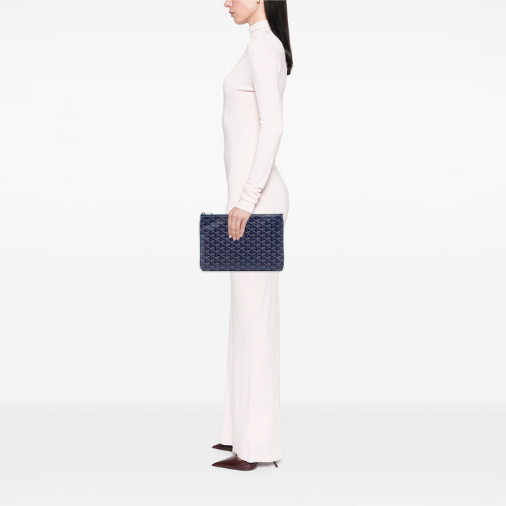 Goyard Pochette Senat Goyardine MM Bleu – vue 5 – GABY PARIS