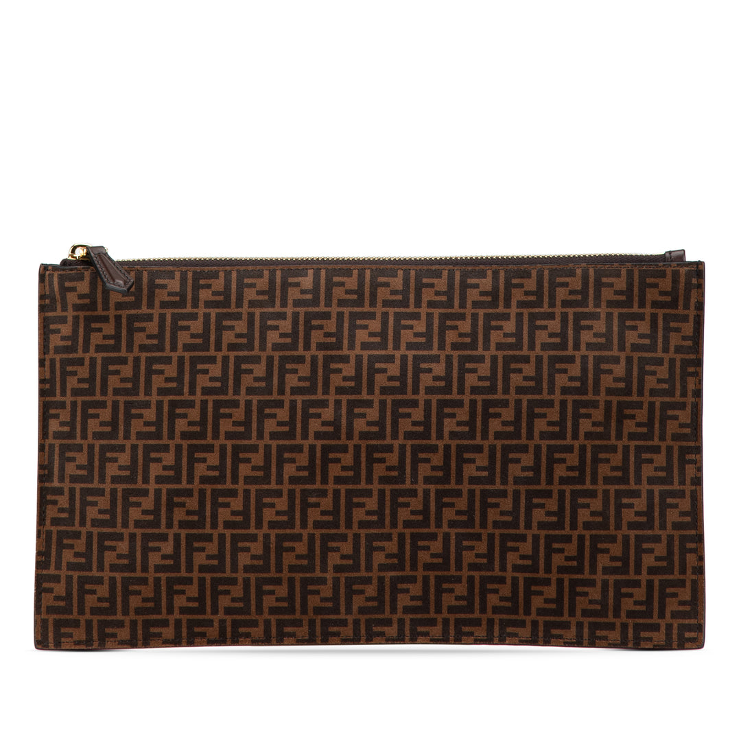 Zucchino Suede Clutch Brown - Gaby Paris