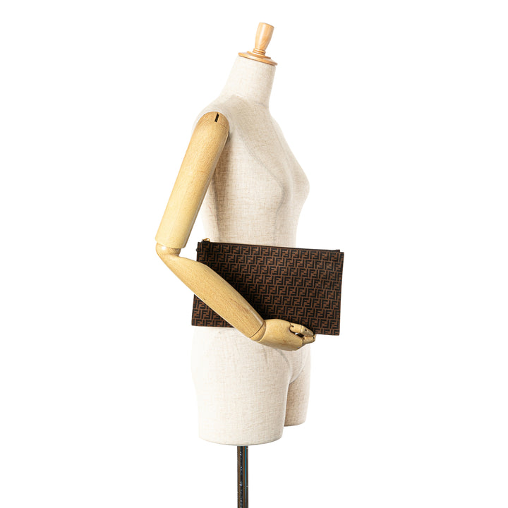 Zucchino Suede Clutch Brown - Gaby Paris