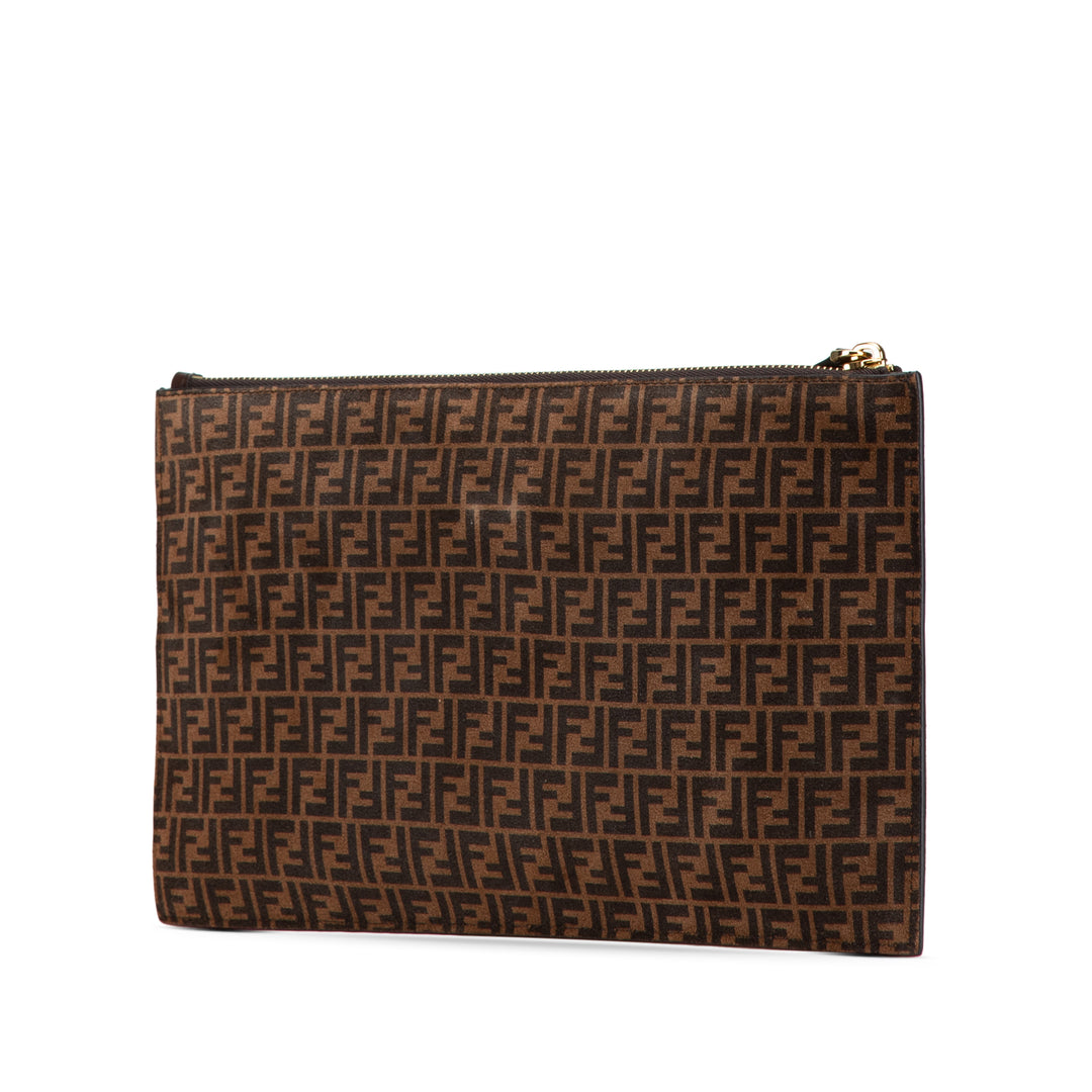 Zucchino Suede Clutch Brown - Gaby Paris