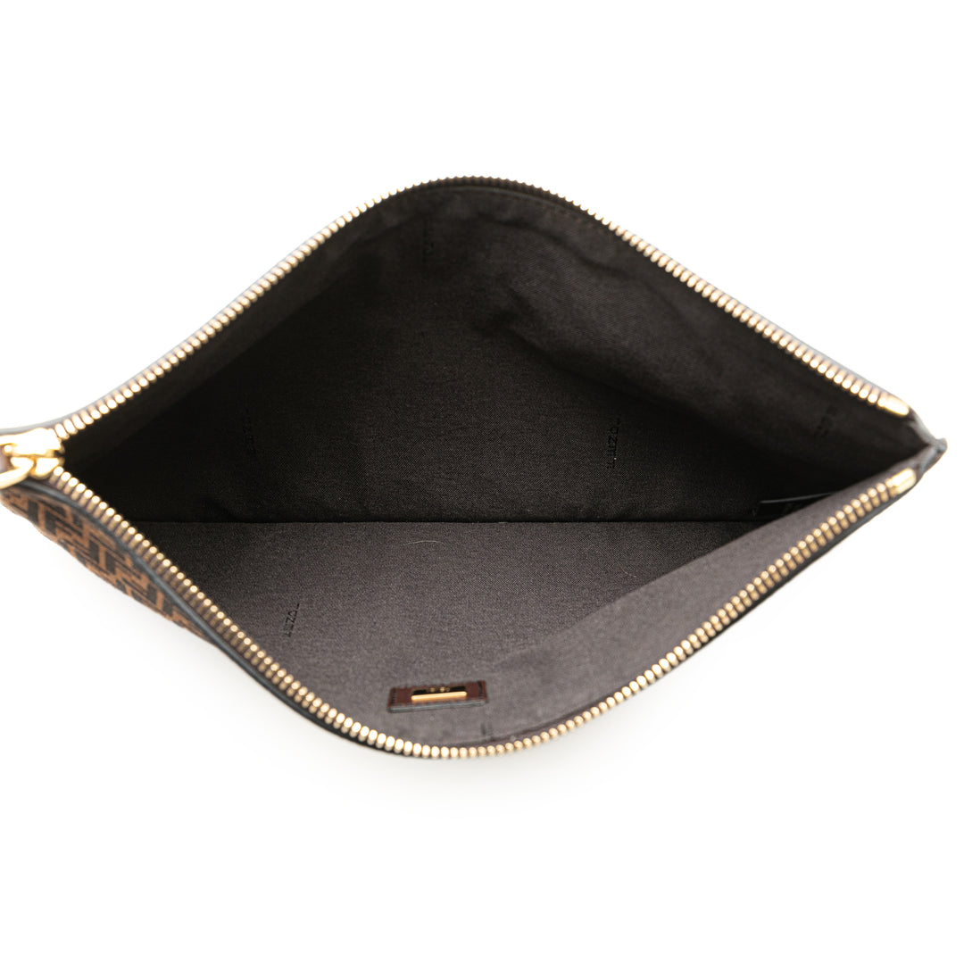 Zucchino Suede Clutch Brown - Gaby Paris