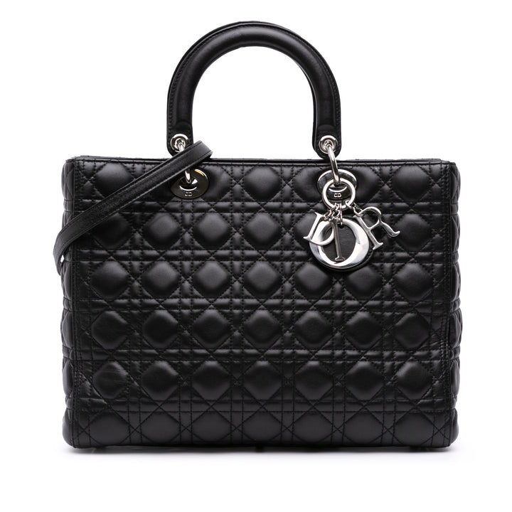 Dior Large Cuir d’agneau Cannage Lady Dior