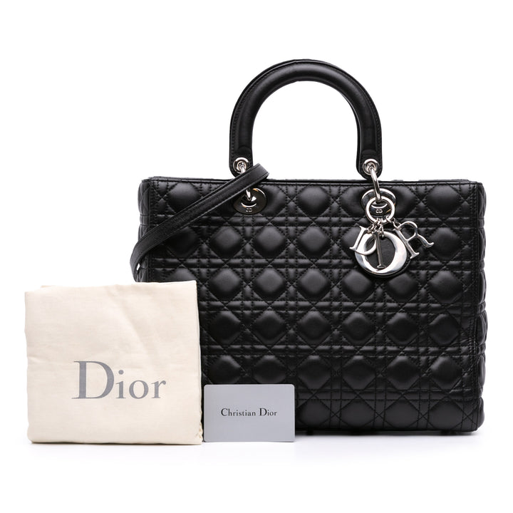 Dior Large Cuir d’agneau Cannage Lady Dior