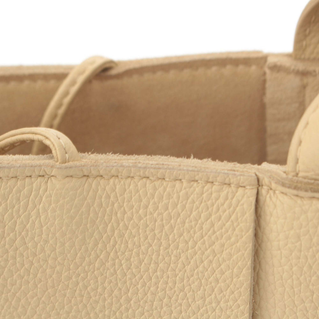 Intreccio Arco Cabas Petit Cuir d'agneau Beige