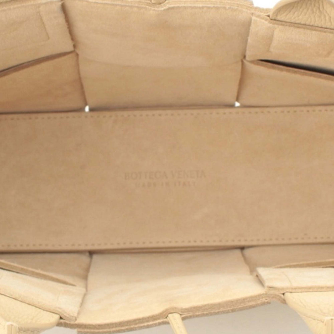 Intreccio Arco Cabas Petit Cuir d'agneau Beige