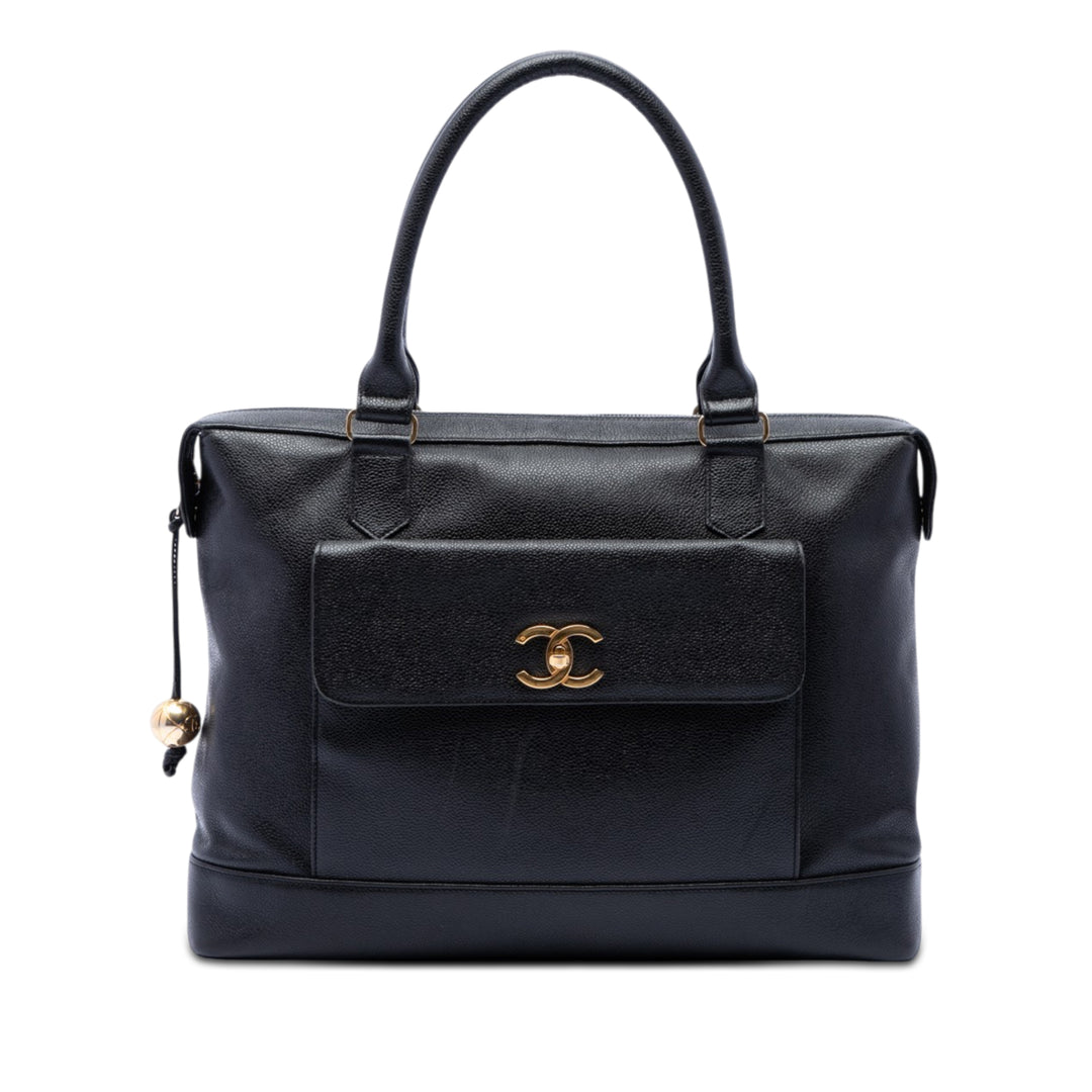 Chanel CC Caviar Front Pocket Cabas