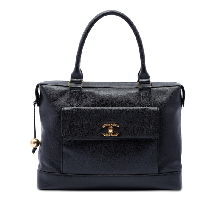 Chanel CC Caviar Front Pocket Cabas