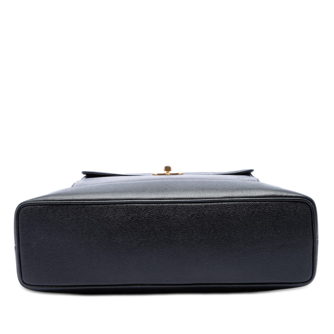 Chanel CC Caviar Front Pocket Cabas