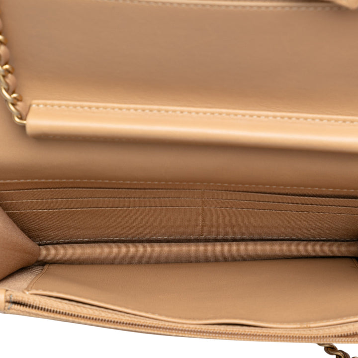 Chanel Quilted Métallisé Cuir d’agneau CC Chic Wallet on Chain Marron – GABY PARIS Authentique