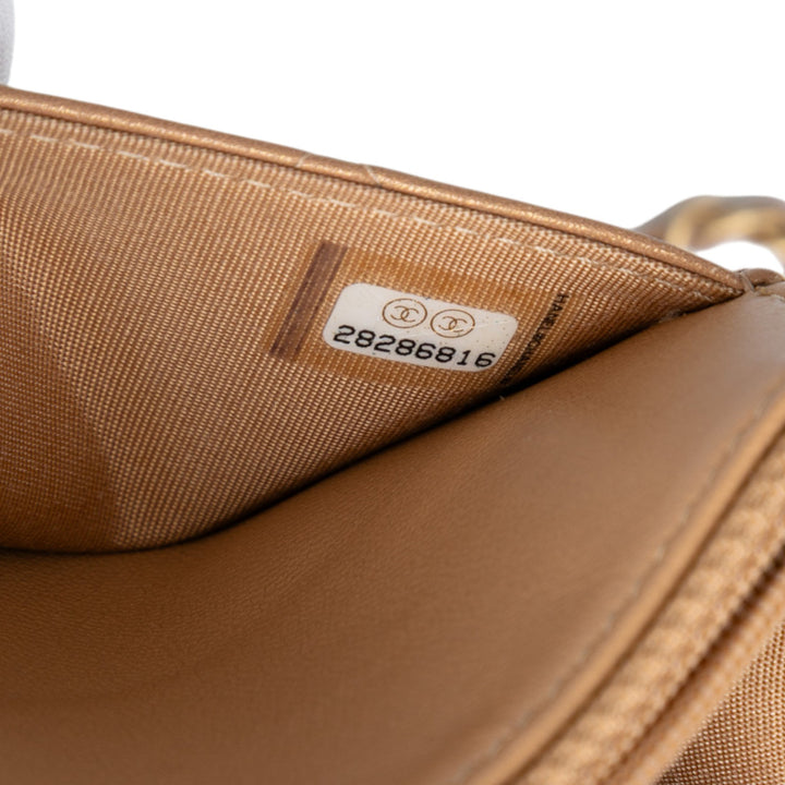 Chanel Quilted Métallisé Cuir d’agneau CC Chic Wallet on Chain Marron – GABY PARIS Authentique