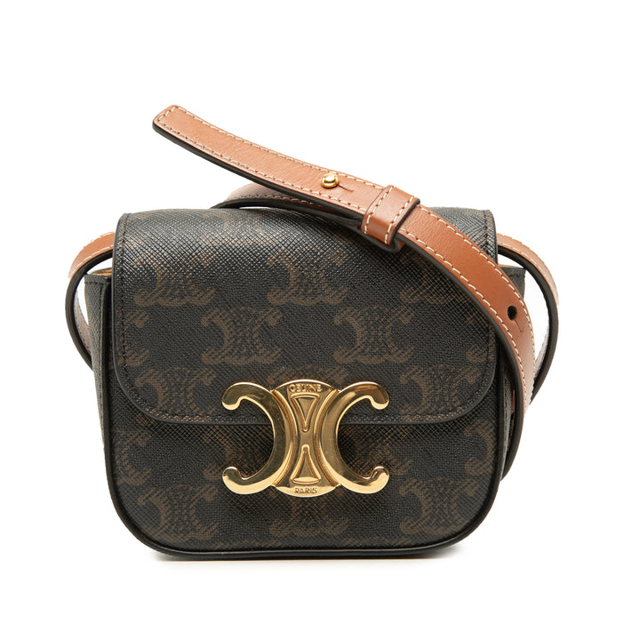 Triomphe Claude Sac Mini Triomphe enduite Marron