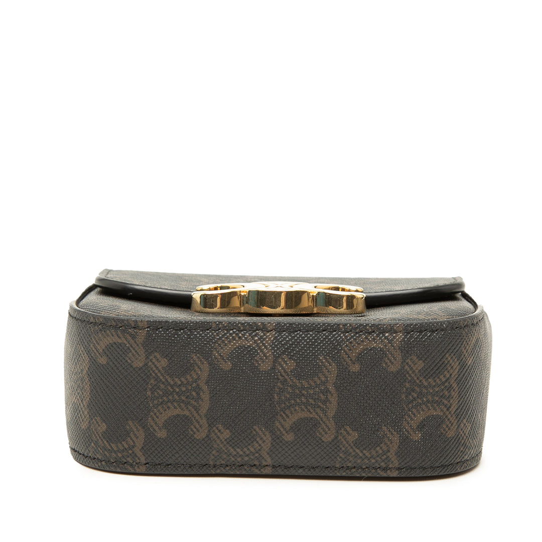 Triomphe Claude Sac Mini Triomphe enduite Marron