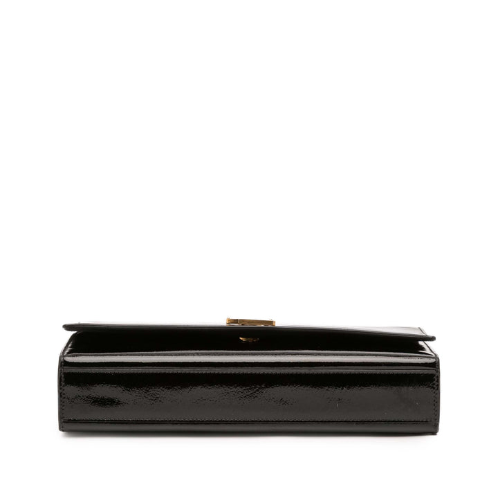 Saint Laurent Medium Cuir verni Monogram Kate Sac porté croisé Noir – GABY PARIS Authentique