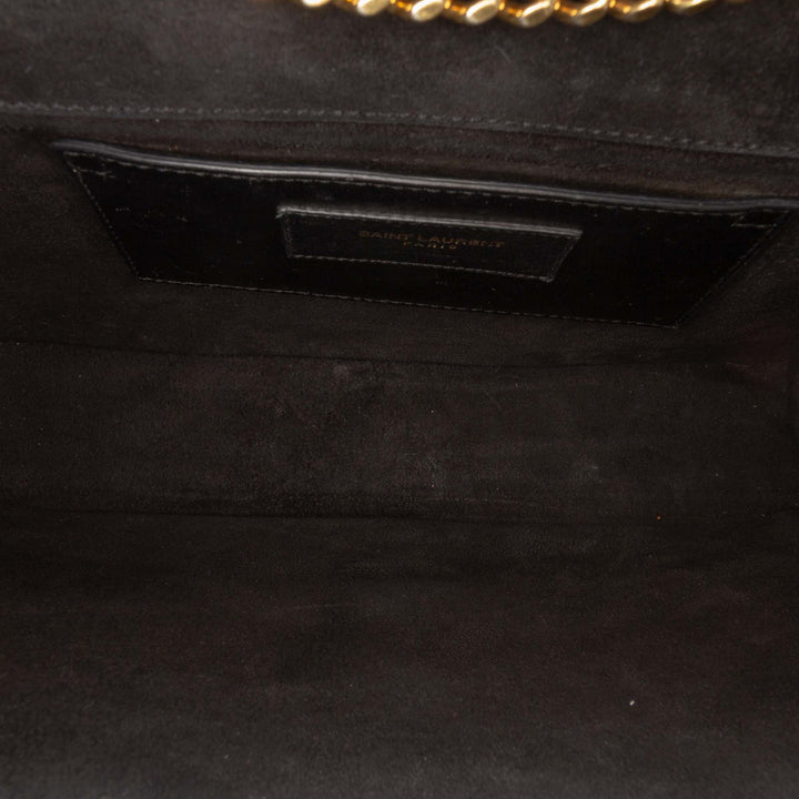Saint Laurent Medium Cuir verni Monogram Kate Sac porté croisé Noir – GABY PARIS Authentique