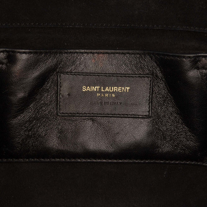 Saint Laurent Medium Cuir verni Monogram Kate Sac porté croisé Noir – GABY PARIS Authentique