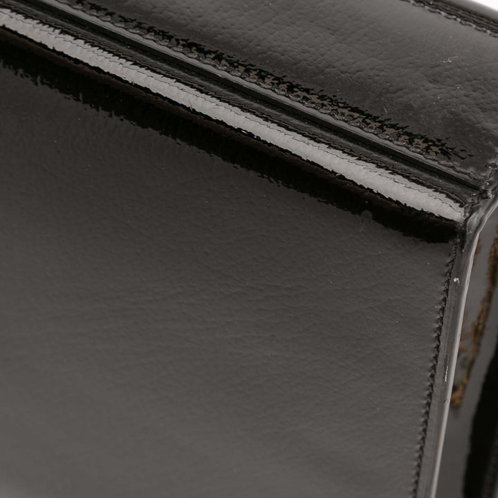 Saint Laurent Medium Cuir verni Monogram Kate Sac porté croisé Noir – GABY PARIS Authentique