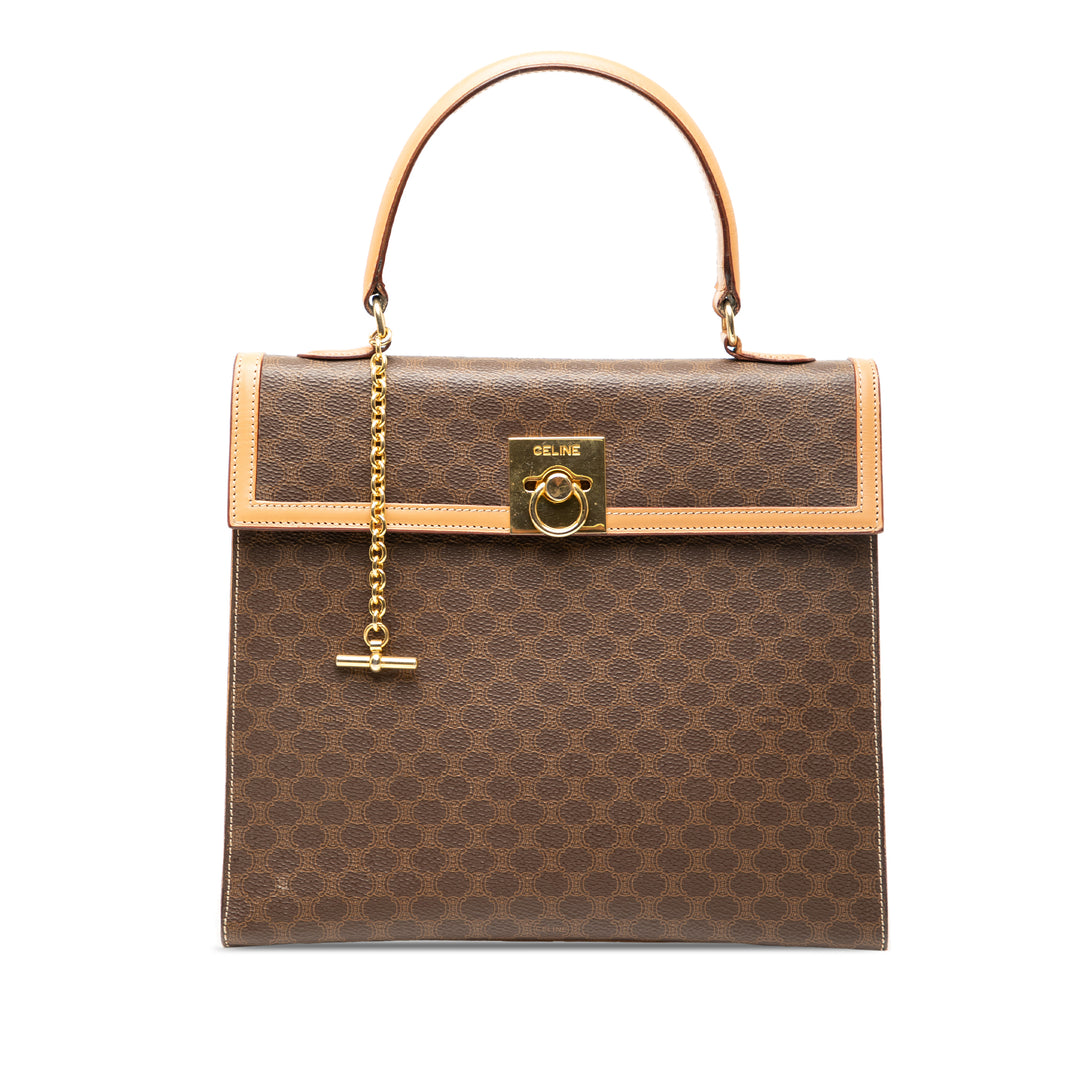 Celine Macadam Coated Toile sac à anse supérieure – GABY PARIS Authentique