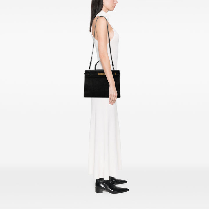 Saint Laurent Small Cuir Croc embossé Manhattan Sac