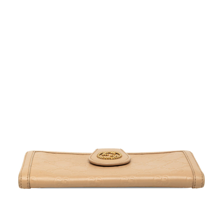 Gucci Portefeuille Guccissima long Beige – vue 3 – GABY PARIS