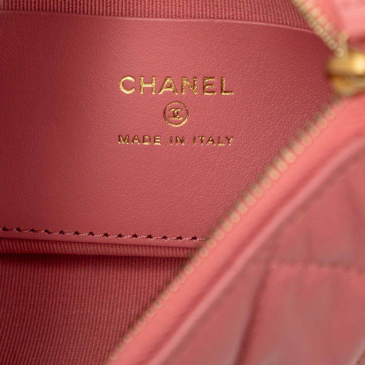 Chanel CC Matelassé Trendy Sac rond à chaîne Hobo Cuir d'agneau