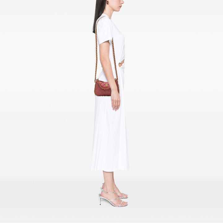 Chanel CC Matelassé Trendy Sac rond à chaîne Hobo Cuir d'agneau