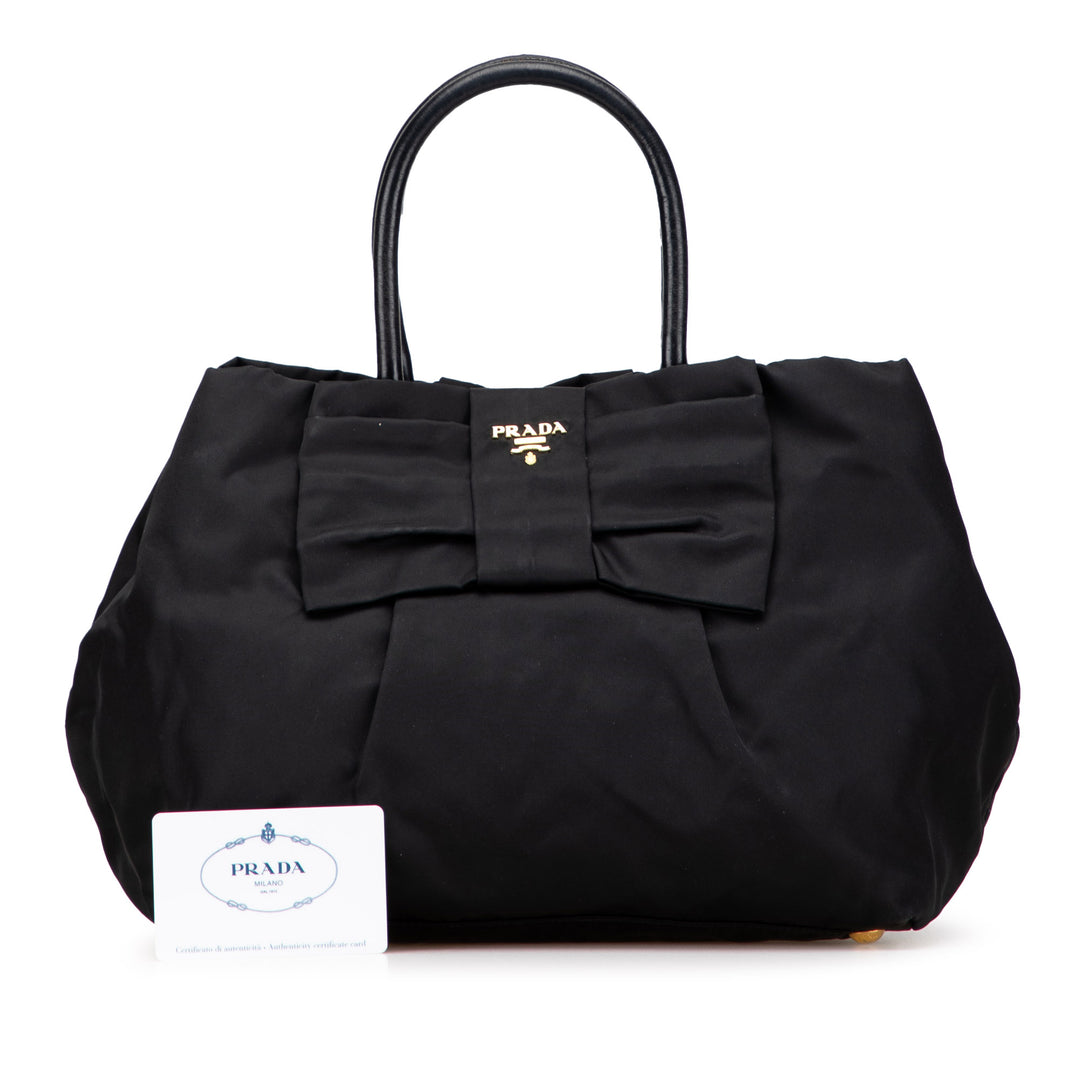 Prada Tessuto Fiocco Bow Sac à main Noir – GABY PARIS Authentique