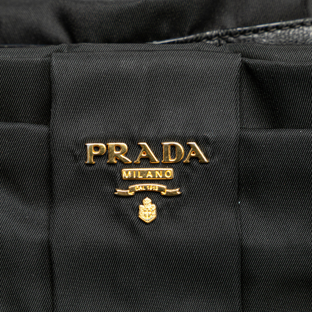 Prada Tessuto Fiocco Bow Sac à main Noir – GABY PARIS Authentique
