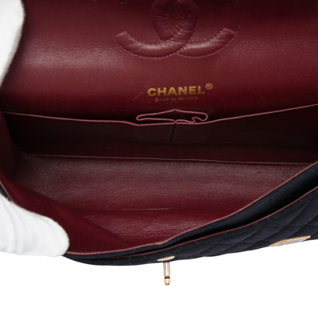 Chanel Paris Hamburg Classic Jersey Coco Sailor Charms Double rabat Moyen Tissu