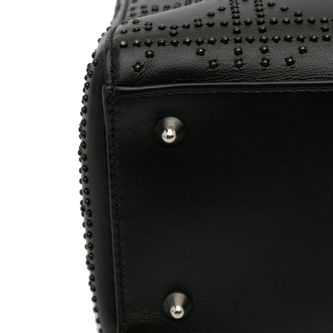 Dior Medium Cuir de veau Cannage Studded Lady Dior Noir – GABY PARIS Authentique