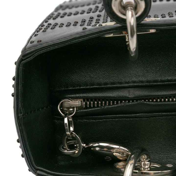 Dior Medium Cuir de veau Cannage Studded Lady Dior Noir – GABY PARIS Authentique