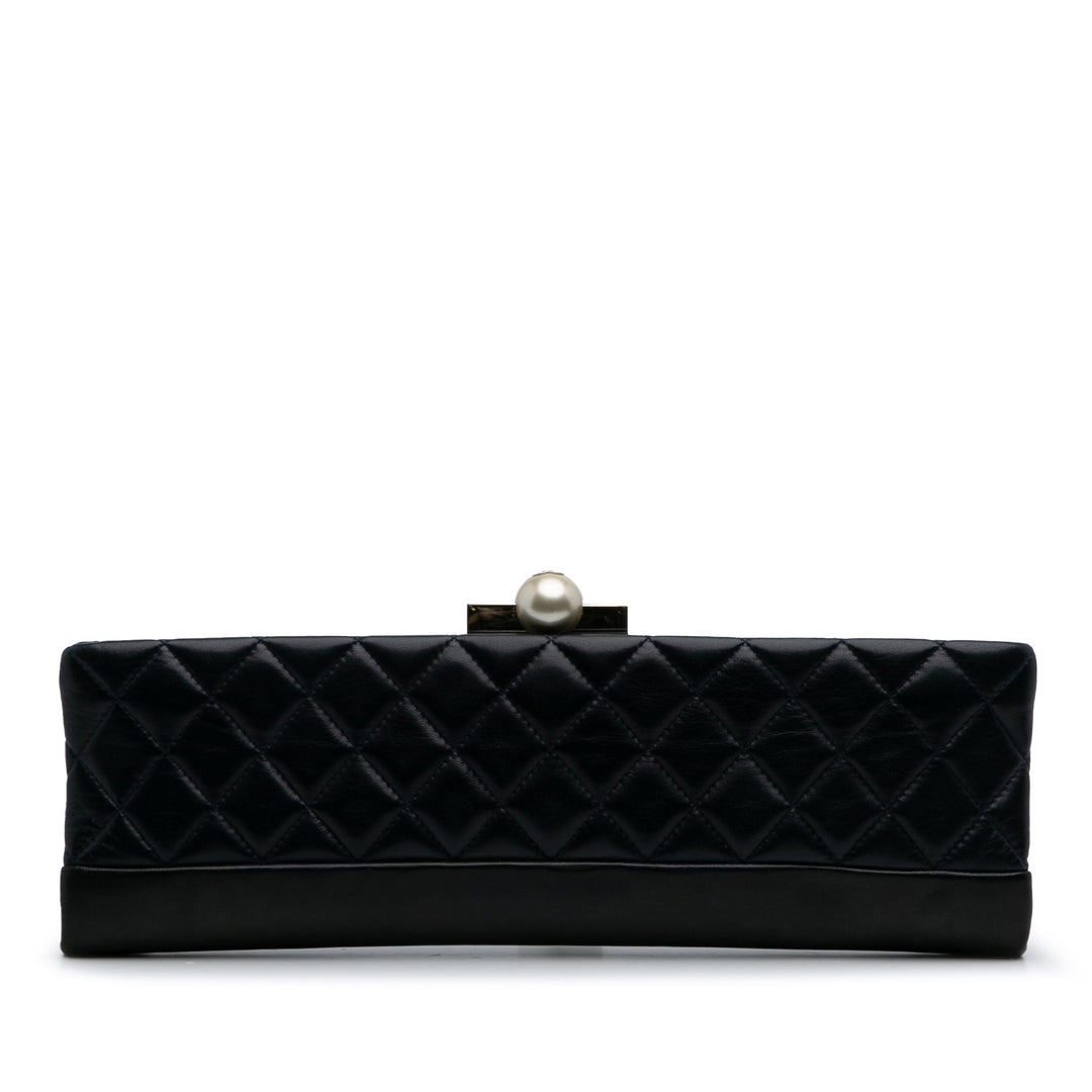 Chanel CC Quilted Cuir d’agneau Pearl Pochette Noir – GABY PARIS Authentique