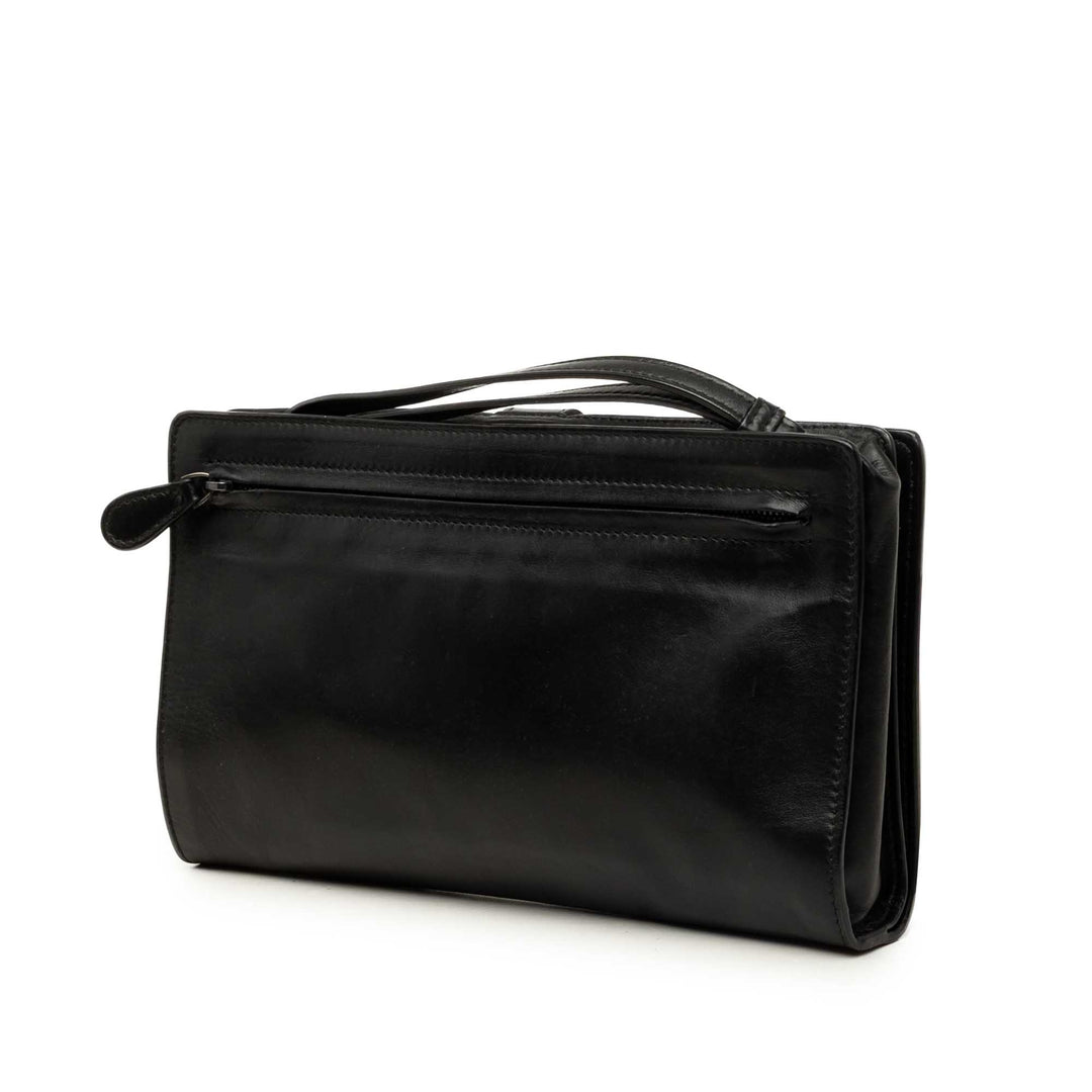 Bottega Veneta Pochette Intrecciato à finitions nappa Noir – vue 2 – GABY PARIS