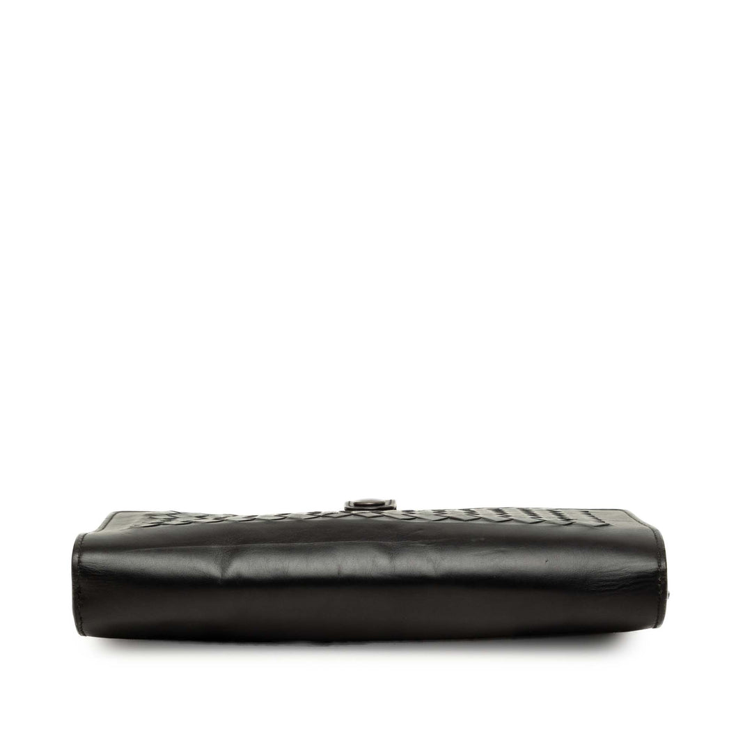 Bottega Veneta Pochette Intrecciato à finitions nappa Noir – vue 3 – GABY PARIS