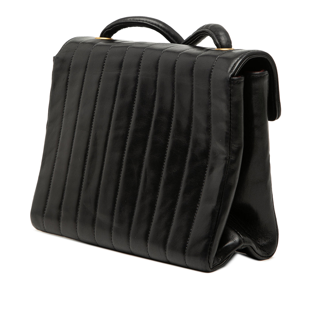 Chanel Small CC Vertical Matelassé Cuir d’agneau Simple rabat