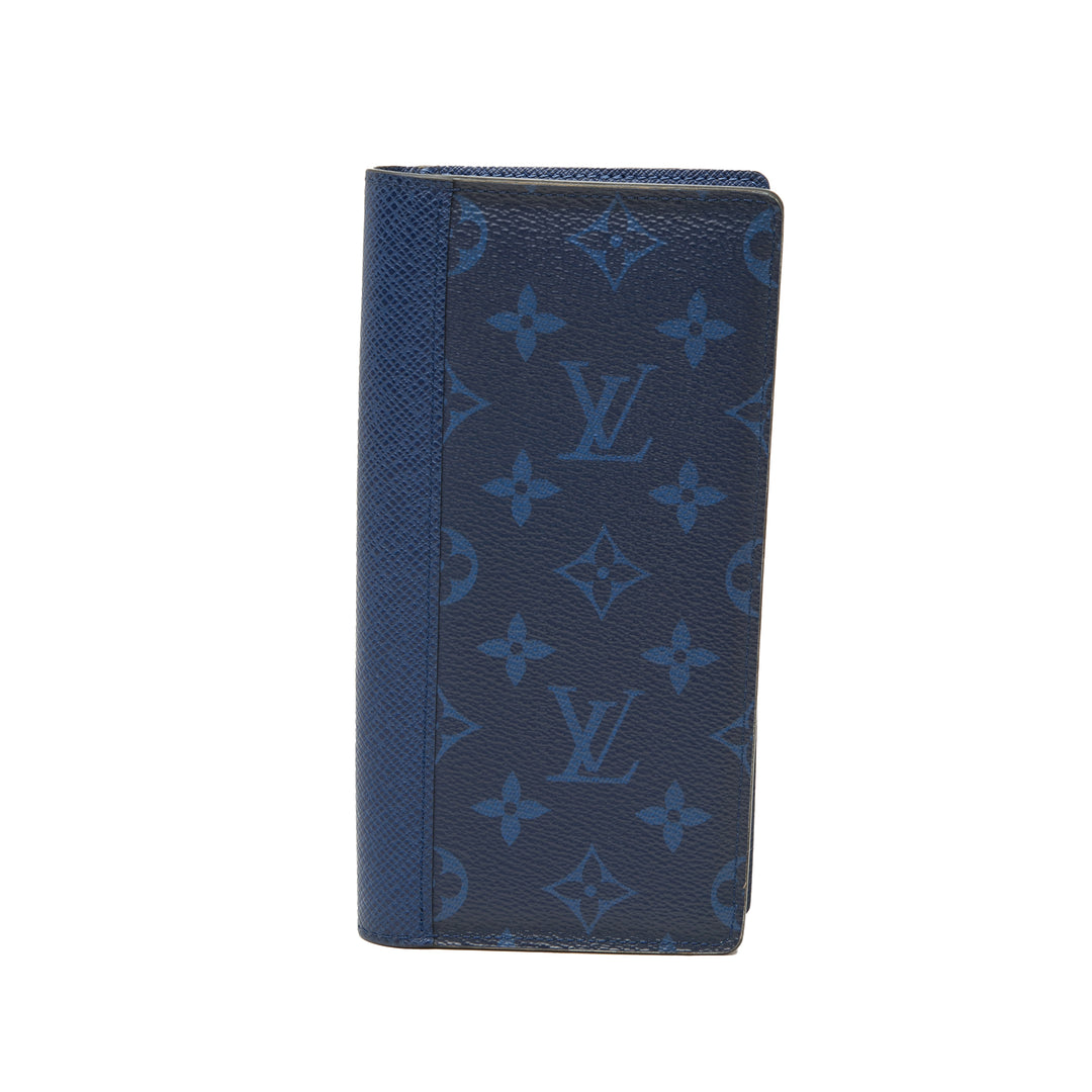 Louis Vuitton Monogram Taigarama Brazza Bifold Portefeuille long
