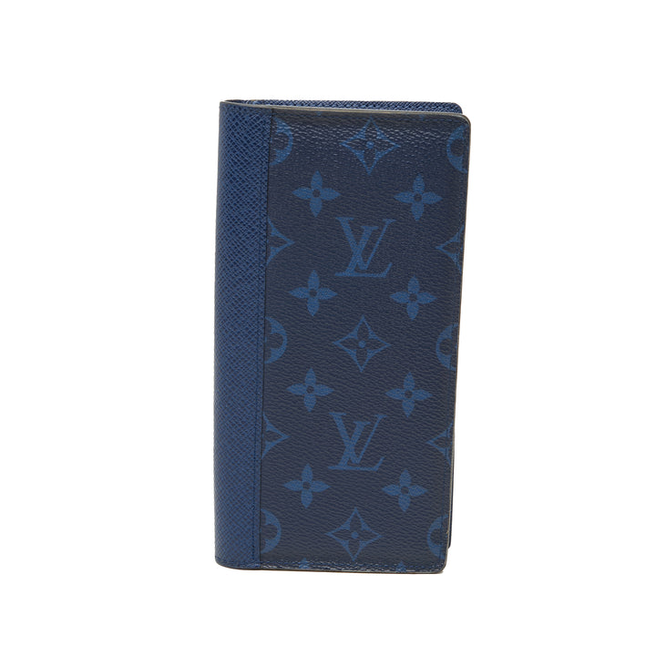Louis Vuitton Monogram Taigarama Brazza Bifold Portefeuille long