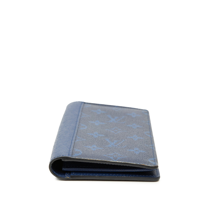 Louis Vuitton Monogram Taigarama Brazza Bifold Portefeuille long