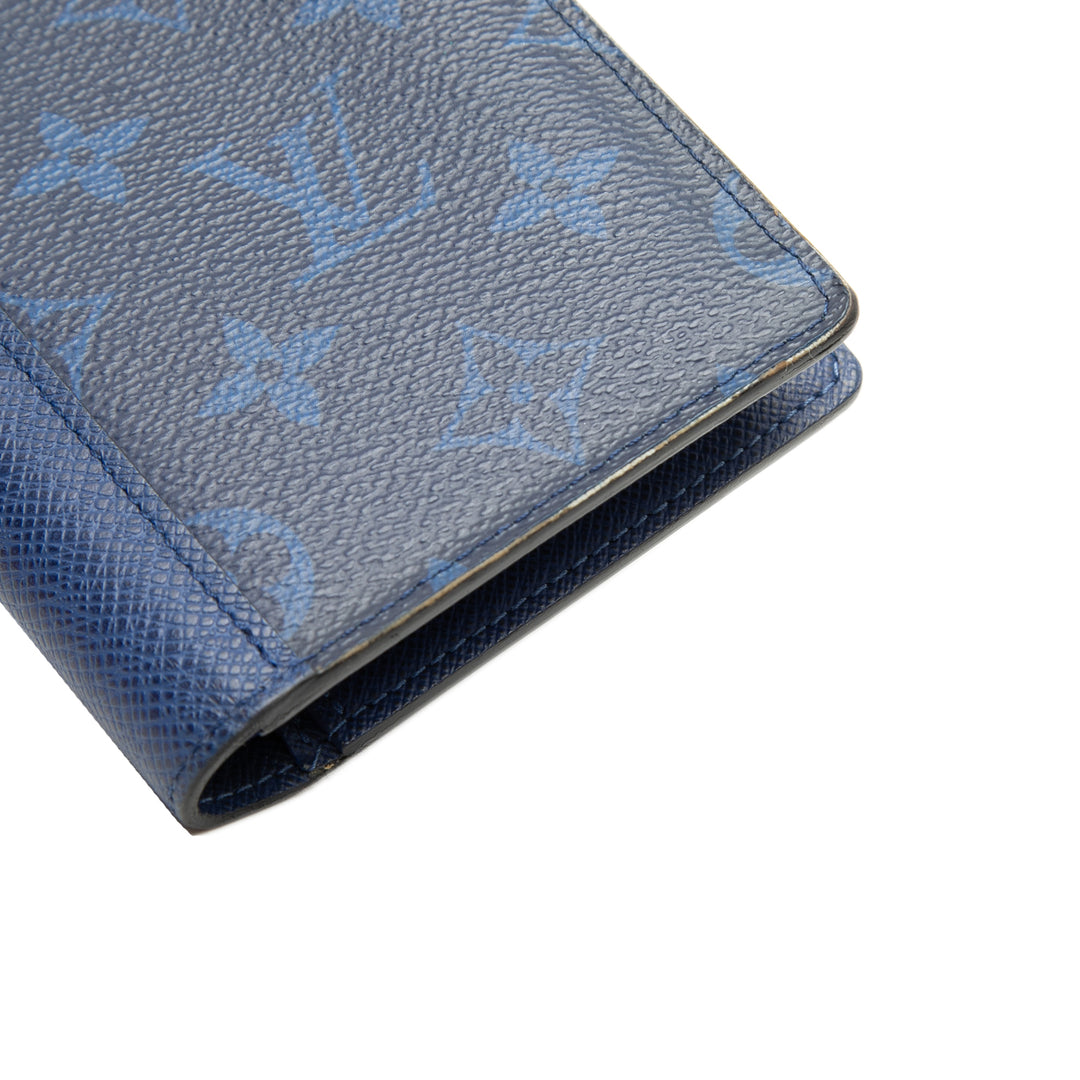 Louis Vuitton Monogram Taigarama Brazza Bifold Portefeuille long
