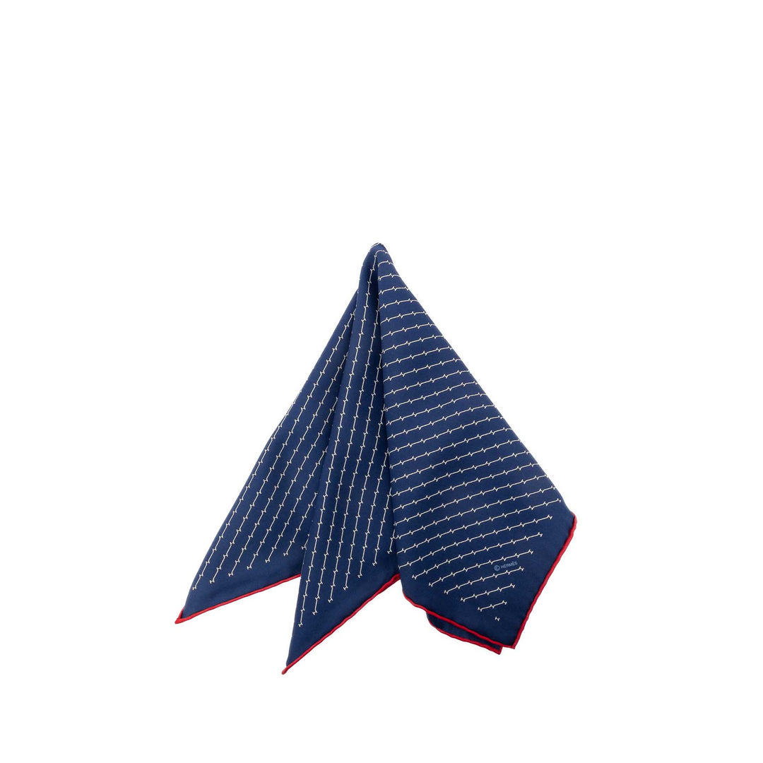Hermès Geometric Pocket Square Soie Handkerchief