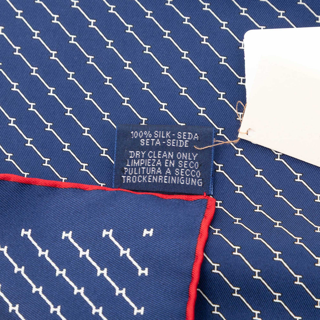 Hermès Geometric Pocket Square Soie Handkerchief